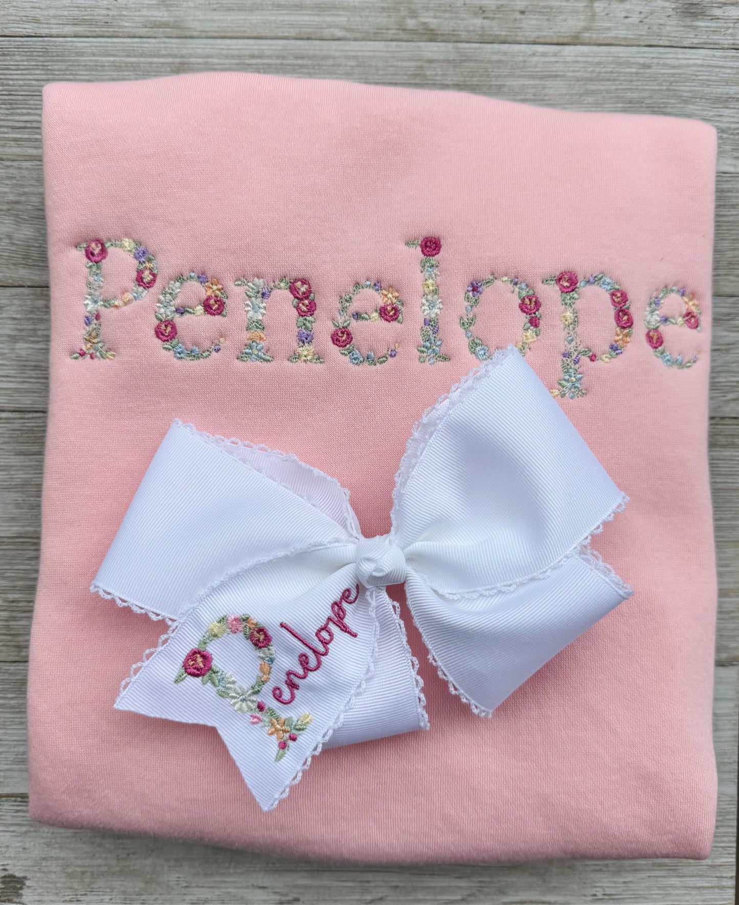 Floral name sweatshirt