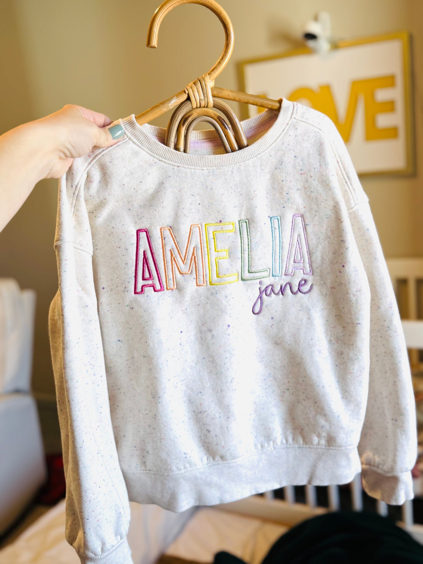 Rainbow name sweatshirt