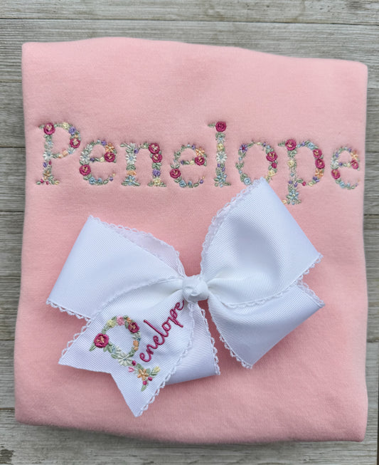 Floral name sweatshirt